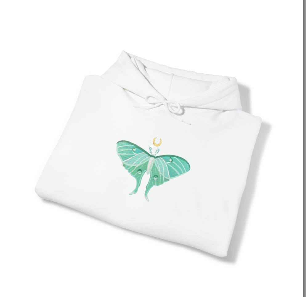 
                  
                    Load image into Gallery viewer, PRESALE - White Luna Moth Hoodie
                  
                